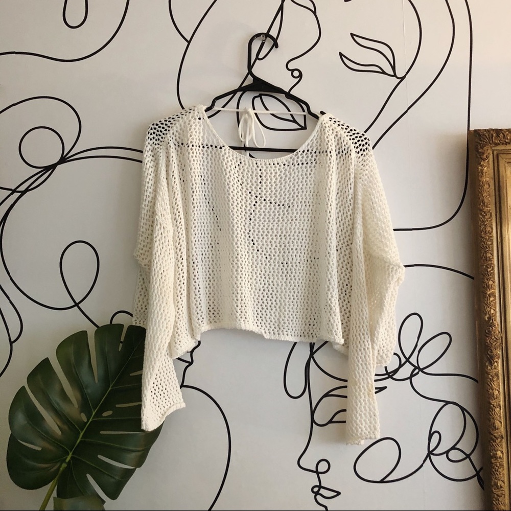 Slouchy V-Back Knit Sweater